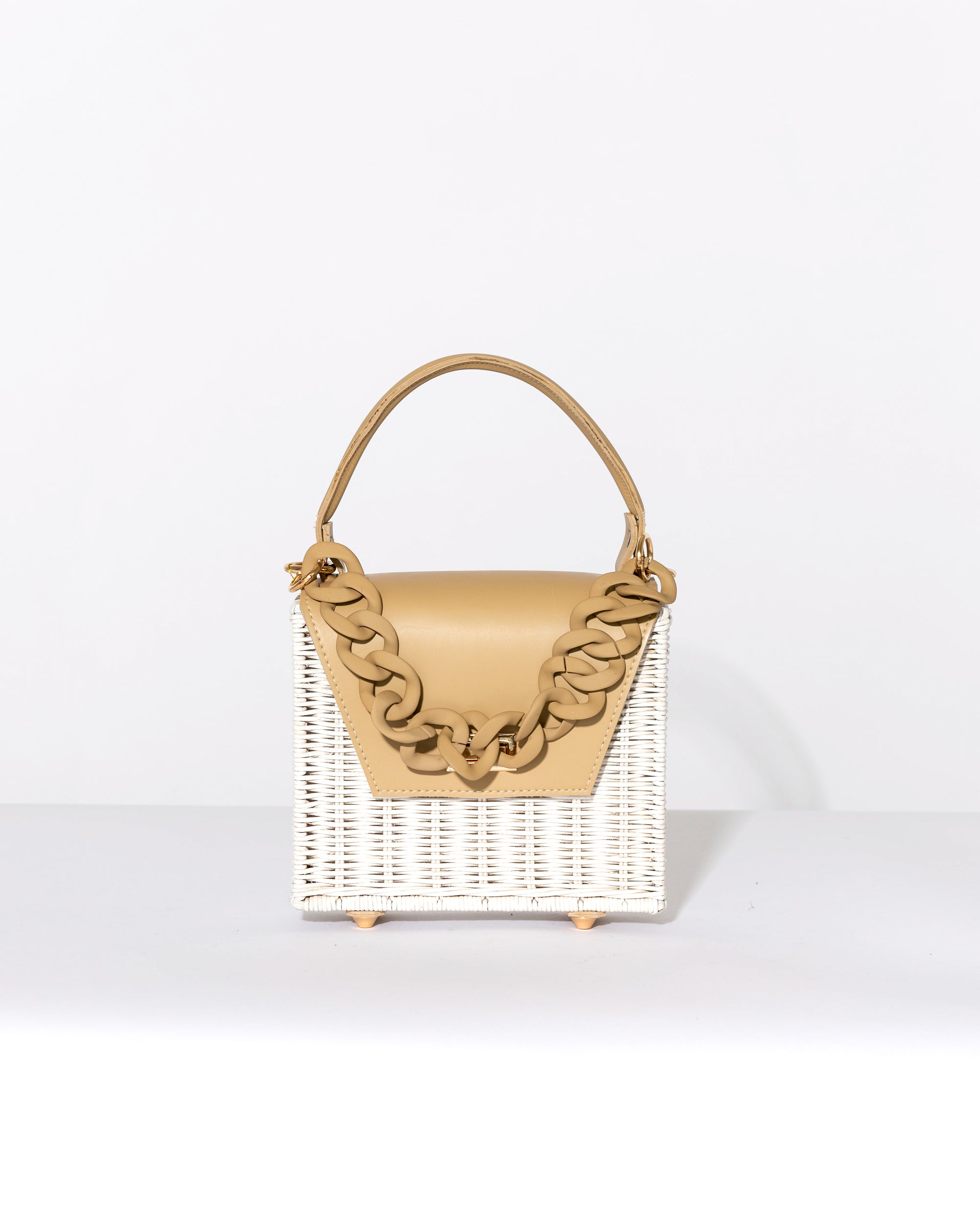 Evelyn Handle & Crossbody - Cream & Brown